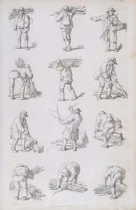 “乡土人物的蚀刻：为景观的点缀”插图，1815年 作者 威廉·亨利·佩恩