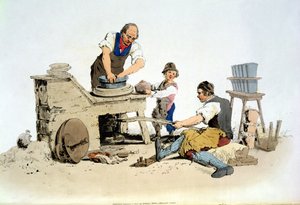 波特斯，来自“英国服饰”，由威廉米勒出版，1805年 作者 威廉·亨利·佩恩