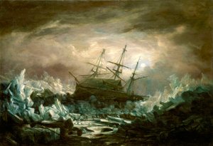 1837 年夏，英国皇家海军 "恐怖 "号船长巴克在北极地区的危险处境 作者 威廉·亨利·史密斯