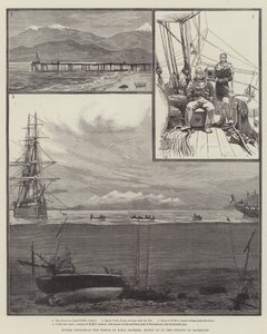 潜水员探索HMS Doterel的残骸，在麦哲伦海峡被炸毁
