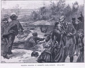 公元1868年在伦敦摄政公园滑冰灾难