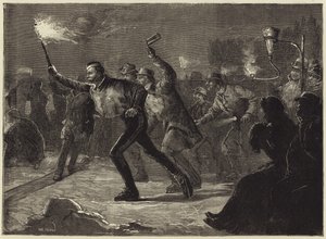 Skating on the Serpentine by torchlight (engraving) 作者 威廉·海沙姆·奥弗兰德