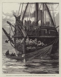 两个德国铁甲之间的福克斯通碰撞，Konig Wilhelm，显示她的弓的伤害
