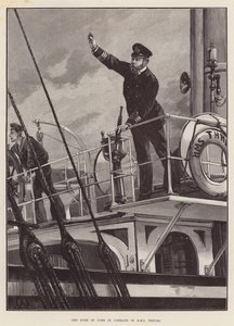 HMS鹅口疮指挥中的约克公爵 作者 William Heysham Overend