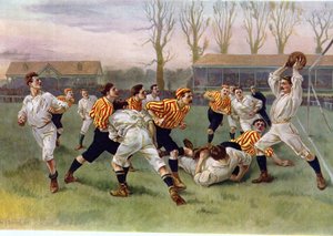 足球比赛，1890年