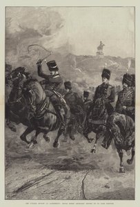 Aldershott的Jubilee Review，Royal Horse Artillery上升位置