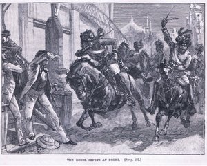 反叛者Sepoys在德里1857年 作者 William Heysham Overend