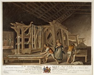 漂白剂的所有机械的透视图，1791年爱尔兰亚麻制品的板材IX