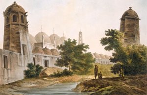 PL。 41由Jaffeir Cawn在Muxadavad建造的Cuttera景观，来自&39;Select Views in India&39;，pub。 1785-88（用aquatint进行彩色蚀刻） 作者 威廉·霍奇斯