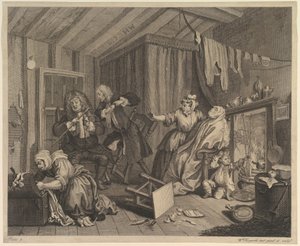 1732年4月之前，第5版，妓女进步。 作者 威廉·霍加斯