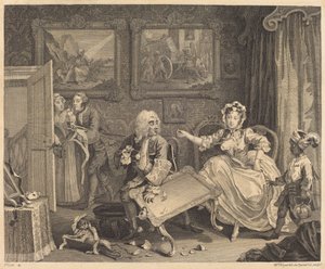 一个妓女的进步: pl.2 作者 William Hogarth