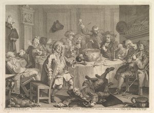 午夜现代对话，1732年3月。 作者 威廉·霍加斯