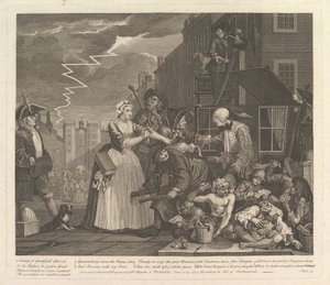 1735年6月25日，第4版，《耙子进展》。 作者 威廉·霍加斯