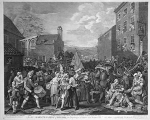 1745年出版的“1745年苏格兰卫兵三月代表” 作者 威廉·霍加斯