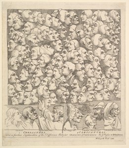 人物与漫画，1743年4月。 作者 威廉·霍加斯