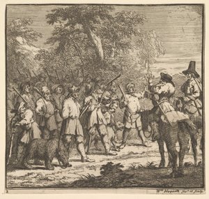 Hudibras First Adventure塞缪尔·巴特勒（Samuel Butlers）的十七幅小插图Hudibras，n ...，1721-26。 作者 威廉·霍加斯