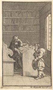 Hudibras and Lawyer塞缪尔·巴特勒（Samuel Butlers）的十七幅小插图Hudibras，no ...，1721-26。 作者 威廉·霍加斯