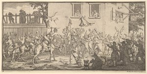 Hudibras和Skimmington塞缪尔·巴特勒（Samuel Butlers）的十七幅小插图Hudibra ...，1721-26。 作者 威廉·霍加斯