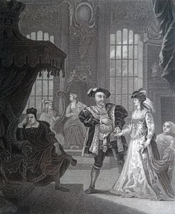 亨利八世国王和安娜-布伦 作者 William Hogarth