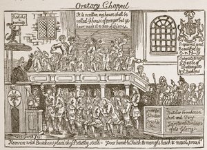 演讲Chappel，来自&39;英国教会：人民的历史&39;的插图由HDM Spence-Jones，酒吧。 c.1910（棕褐色照片） 作者 威廉·霍加斯