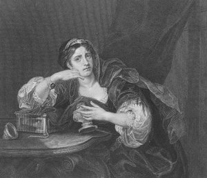 她的丈夫的心脏的Sigismonda，由TW Shaw雕刻，来自&39;The Works of Hogarth&39;，1833年出版（版画） 作者 威廉·霍加斯