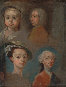 头部的研究，约1733年。 作者 威廉·霍加斯