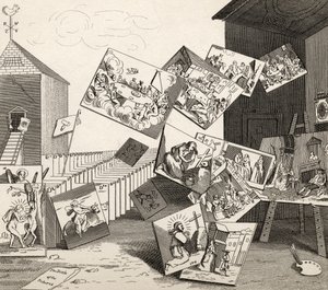 1833年出版的“霍格斯的作品”中的图片之战 作者 威廉·霍加斯