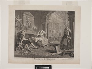 早餐场景：婚姻 À La Mode，图版 2（蚀刻和雕刻） 作者 威廉·霍加斯