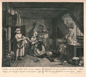 Distrest诗人，1740年。 作者 威廉·霍加斯