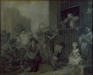 被激怒的音乐家》，约1741年 作者 威廉·霍加斯