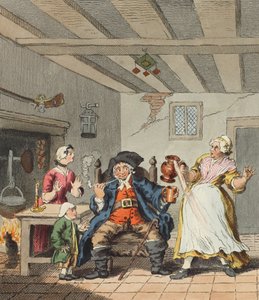 The Farmer&39;s Return，来自&39;Hogarth Restored：The Whole Works of the famous William Hogarth，由Thomas Cook重新雕刻&39;，酒吧。 1812年（手工雕刻） 作者 William Hogarth