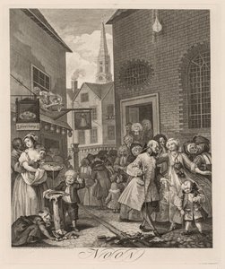 每日四次：1738年中午。 作者 威廉·霍加斯