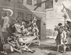 入侵，板块2：英格兰-死亡入侵，布拉特2：英格兰。 1756 作者 威廉·霍加斯