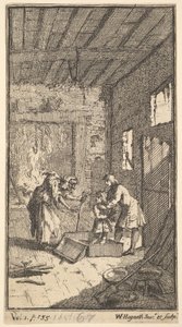 《新变形记》，第4版：Invidiosa发布《幻想曲》，1724年。 作者 威廉·霍加斯