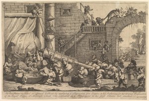 1726年12月，对勒缪尔·格列佛施加了惩罚。 作者 威廉·霍加斯