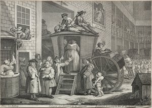 舞台教练，1747年。 作者 威廉·霍加斯