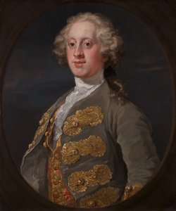 威廉-卡文迪什，哈廷顿侯爵，后为德文郡第四公爵，1741年。 作者 威廉·霍加斯