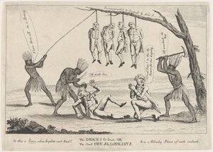 The Savages Let Loose, or the Cruel Fate of the Loyalists, 1783. 作者 威廉·汉弗莱
