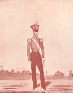 马德拉斯陆军步兵军官，c1837-1843，1909年 作者 威廉·汉斯利