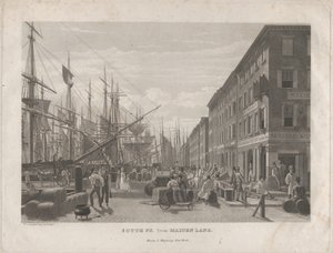 南街从Maiden Lane出发，1834年。 作者 威廉·詹姆斯·贝内特