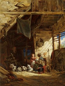 内政部与山羊-Bettws-y-Coed 作者 威廉·詹姆斯·穆勒