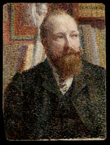 阿尔弗雷德·维尔哈伦 (Alfred Verhaeren) 肖像，约 1890 年（木板油画） 作者 威廉·杰利