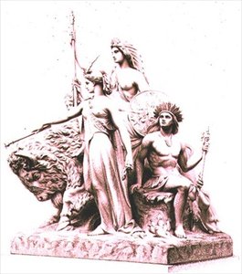 美国，由艺术家根据海德公园阿尔伯特纪念馆的约翰-贝尔（1811-95）的大理石雕像雕刻而成，由Virtue and Company出版（雕刻）。 作者 威廉·约翰·罗夫