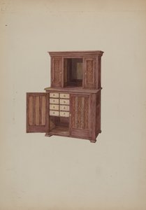 橱柜，有象牙钥匙孔，约1937年。 作者 威廉·基克霍费尔