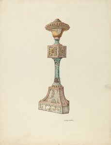 礼仪烛台 教会家具，约1941年。 作者 威廉·基克霍费尔