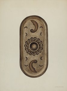 详图，忏悔室的侧面，1937年。 作者 威廉·基克霍费尔
