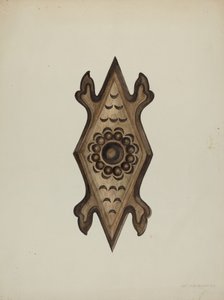 详图，忏悔室的侧面，1937年。 作者 威廉·基克霍费尔