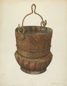 Hammered-Copper Bucket, 1938年。 作者 威廉·基克霍费尔