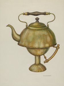 茶水壶，约1940年。 作者 威廉·基克霍费尔