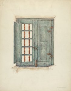 窗户百叶窗和细节，约1939年。 作者 威廉·基克霍费尔